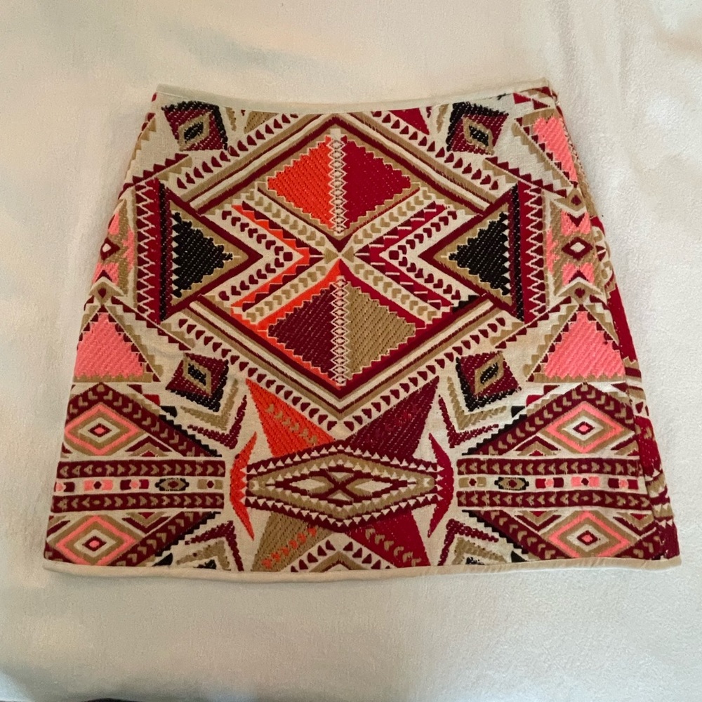 Top Shop skirt. Fun and colorful embroidery. Only worn a handful of times.